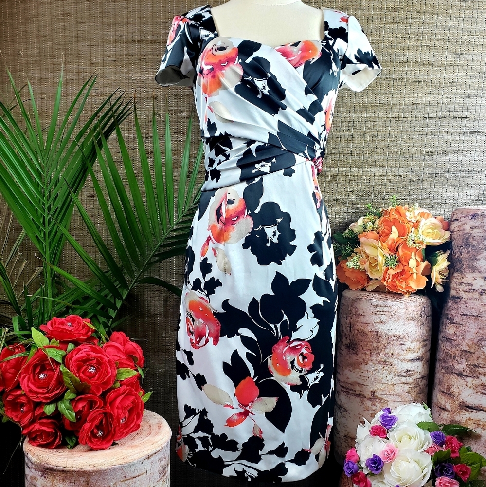 Black and White Evening Dress